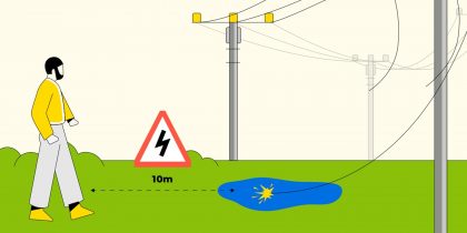 Informação E-Redes: em situação de risco, mantenha a distância!